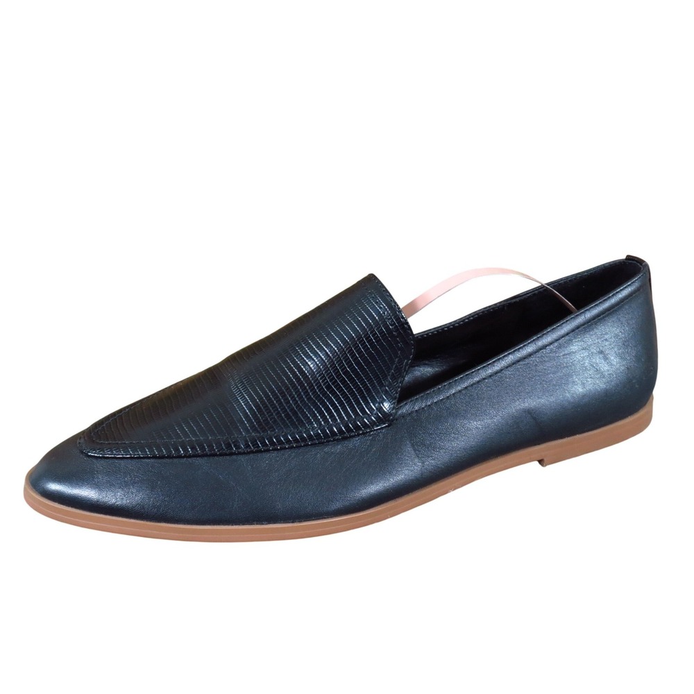 Vince Camuto Finetta Women Loafer Size 8.5 Professional Work Black Leather Flat
